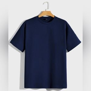 Men’s Dark Blue Extended Drop Shoulder Tees
